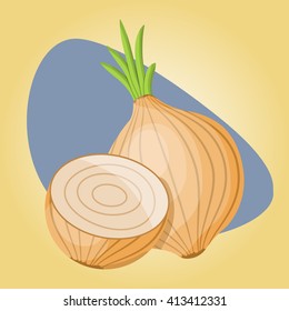 Onion colorful icon