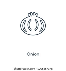 Onion concept line icon. Linear Onion concept outline symbol design. This simple element illustration can be used for web and mobile UI/UX.