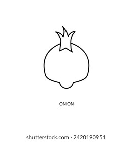 onion concept line icon. Simple element illustration. onion concept outline symbol design.