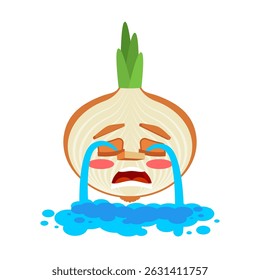 Onion is crying. Bulb onion is roaring.