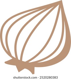 onion cut illustration in vector.