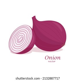 Onion cut into pieces ready to cook.