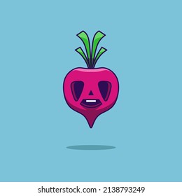Onion cute character emotion emoticon logo design vector. Colorful sticker art with soft background. Abstract graphic illustration.