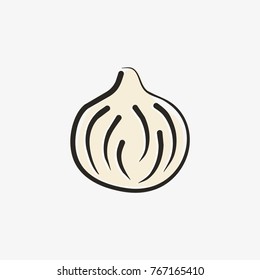 onion cute doodle icon