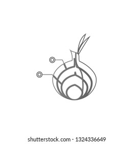onion diagram icon. Simple thin line, outline vector of charts and diagrams icons for UI and UX, website or mobile application