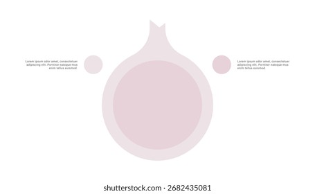 Infográfico de diagrama de cebola com 2 pontos ou pilha
