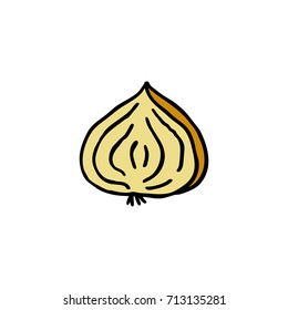 onion doodle icon