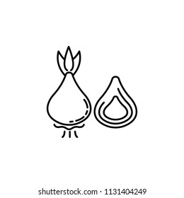 onion dusk style icon. Element of fruits and vegetables icon for mobile concept and web apps. Dusk style onion icon can be used for web and mobile