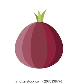 onion flat clipart vector illustration