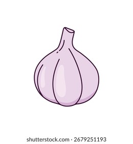 Zwiebel, flache Vektorgrafik auf weißem Hintergrund