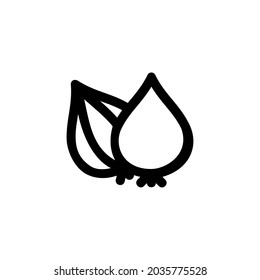 Onion Food Vegetable Snack Yummy Monoline Symbol Icon Logo for Graphic Design UI UX and Website
