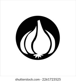 icono de diseño del logotipo del vector fresco de la cebolla