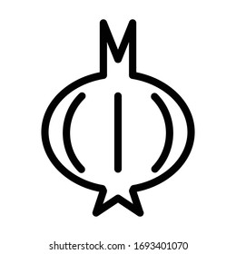 Onion garlic icon outline vector design