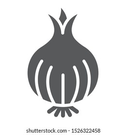 Onion glyph icon, organic and vegetable, vegetarian food sign, vector graphics, a solid pattern on a white backgrond, eps 10.