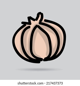 onion graphic design. Vector illustration. 