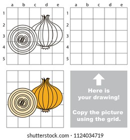 Onion Half, the educational game with simple game level. Copy the picture.