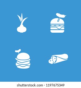 Onion icon. collection of 4 onion filled icons such as wrap sandwich. editable onion icons for web and mobile.