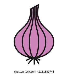 ilustración vectorial de la plantilla de diseño de iconos de la cebolla