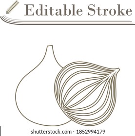 Icono de cebolla. Diseño sencillo de Stroke modificable. Ilustración vectorial.