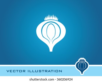 Onion Icon. Eps-10.