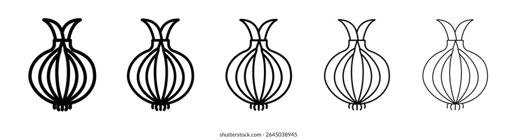 Onion icon filled flat sign concept for web design.