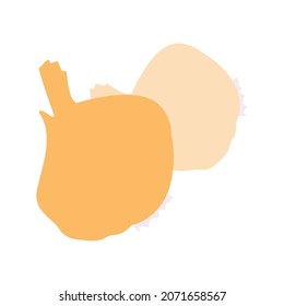 onion icon flat design and flat design illustration