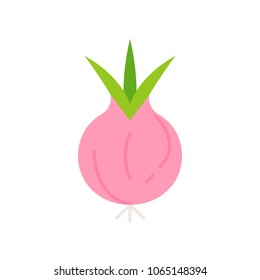 Onion icon, flat design vector