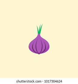 Onion icon flat element. Vector illustration of onion icon flat isolated on clean background.