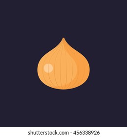onion icon in flat style