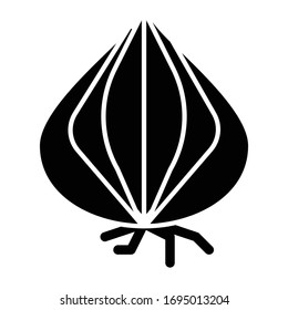 diseño vectorial de glifo icono de cebolla