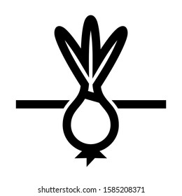 onion icon isolated sign symbol vector illustration - high quality black style vector icons
