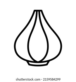 Onion Icon. Line Art Style Design Isolated On White Background