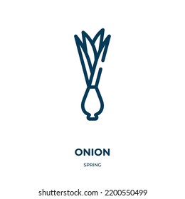 Onion icon. Linear vector illustration from spring collection. Outline onion icon vector. Thin line symbol for use on web and mobile apps, logo, print media.