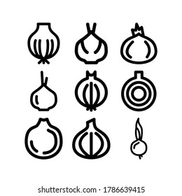 onion icon or logo isolated sign symbol vector illustration - Collection of high quality black style vector icons
