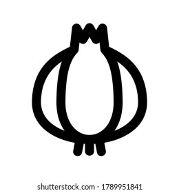 onion icon or logo isolated sign symbol vector illustration - high quality black style vector icons
