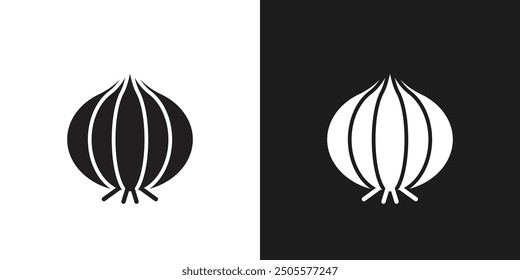 Onion icon logo set vector