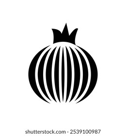 Ícone de cebola sinal de logotipo definir contorno vetorial