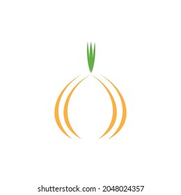 onion icon logo vector design