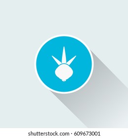 onion icon with long shadow
