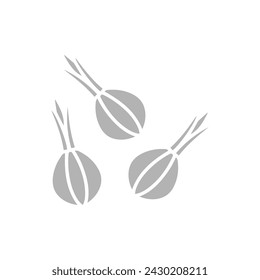 onion icon on a white background, vector illustration