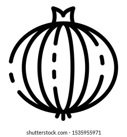 Onion icon. Outline onion vector icon for web design isolated on white background