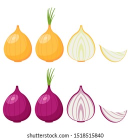 Icono de cebolla aislado en fondo blanco. Ilustración vectorial. Eps 10.