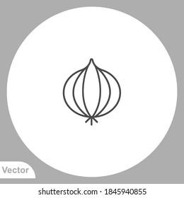 Onion icon sign vector,Symbol, logo illustration for web and mobile