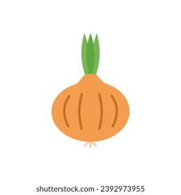 Onion icon. Simple flat design style. Vector illustration.