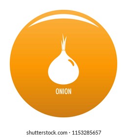 Onion icon. Simple illustration of onion vector icon for any design orange