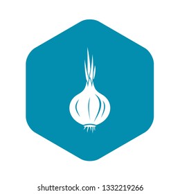Onion icon in simple style isolated on white background