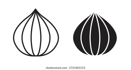 Icono de cebolla para la Plantilla. Conjunto de gráficos de Vector de iconos