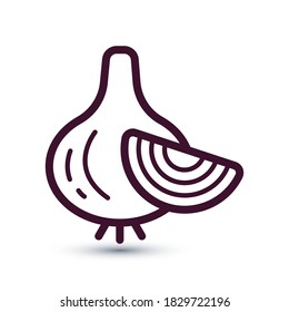 Zwiebeln Ikone dünne Linie für Web und mobile, moderne minimalistische flache Design. Eps10 Vektorgrafik.