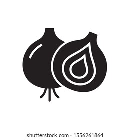 Onion icon in trendy flat style design. Vector graphic illustration. Suitable for website design, logo, app, and ui. EPS 10.