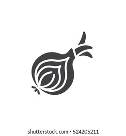 Onion icon vector, filled flat sign, solid pictogram isolated on white, logo illustration